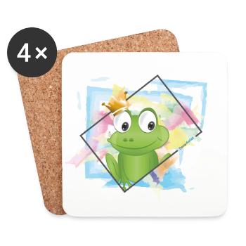 The fairytale frog king is in the house - Coasters (set of 4) - white - Front