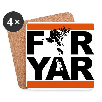 Faroe Islands logo - Coasters (set of 4) - white - Front