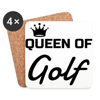 Golf - Sport - Golfer - Club - Green - Game - Play - Untersetzer (4er-Set) - Weiß - Vorne