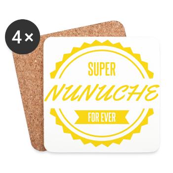 super nunuche for ever - Dessous de verre (lot de 4) - blanc - Devant