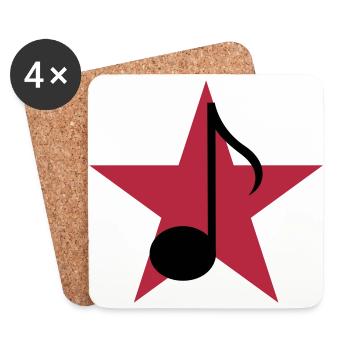 Musik / Musiker / Music / Musician - Untersetzer (4er-Set) - Weiß - Vorne