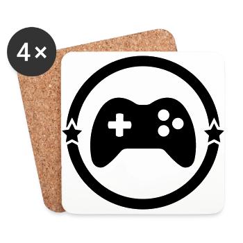 gamer gaming geek game informatique jeux vidéo - Dessous de verre (lot de 4) - blanc - Devant