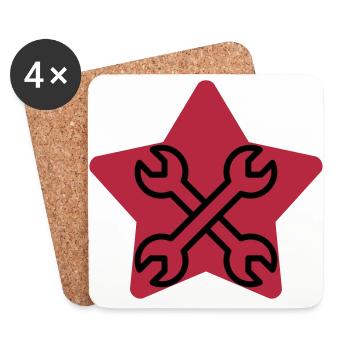 Mechanic Mechanik Mécanique Mécanicien Garage - Coasters (set of 4) - white - Front