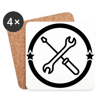 Mechanic Mechanik Mécanique Mécanicien Garage - Coasters (set of 4) - white - Front