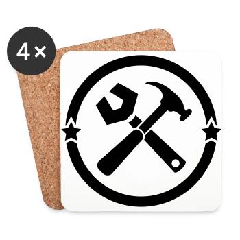 XXX / XXX / XXX / XXX - Untersetzer (4er-Set) - Weiß - Vorne