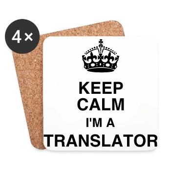 Translator Übersetzer Traducteur Translation - Coasters (set of 4) - white - Front
