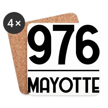 Mayotte / 976 / Comores / Maoré - Coasters (set of 4) - white - Front