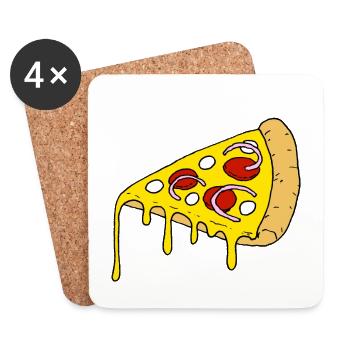 PIZZA - Coasters (set of 4) - white - Front
