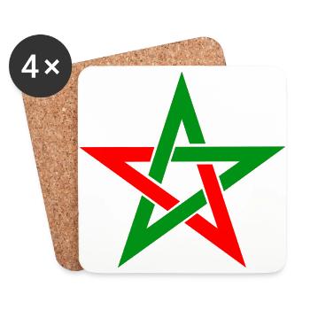 Marokkanischer Stern - Untersetzer (4er-Set) - Weiß - Vorne