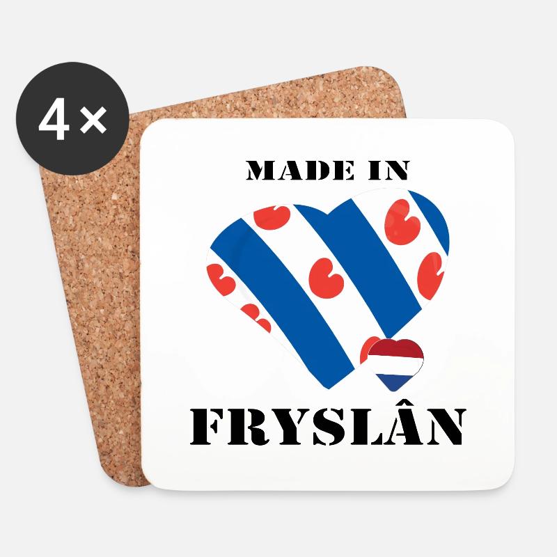 Hergestellt in Fryslan - Untersetzer (4er-Set) - Weiß