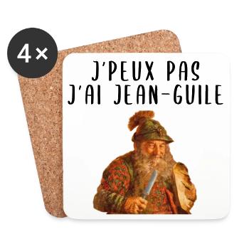 J peux pas j ai Jean guile - Dessous de verre (lot de 4) - blanc - Devant