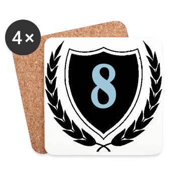coat of arms 8 - Coasters (set of 4) - white - Front