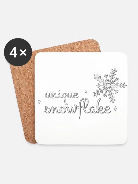 unique snowflake - Untersetzer (4er-Set) - Weiß