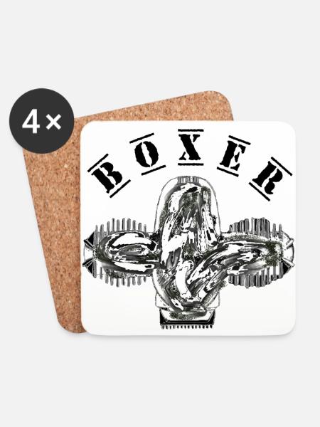 Boxermotor, legendäreres Motor Patch aus Bayern - Untersetzer (4er-Set) - Weiß