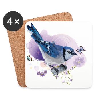 Blue Chara - Coasters (set of 4) - white - Front