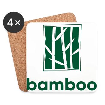 BAMBOO - Dessous de verre (lot de 4) - blanc - Devant