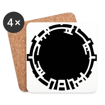 Labyrinthe - Dessous de verre (lot de 4) - blanc - Devant