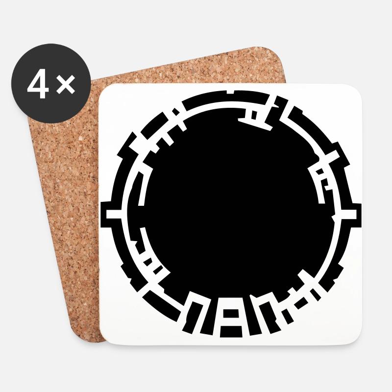 Maze - Untersetzer (4er-Set) - Weiß