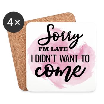 Funny Sacastic Quote - Coasters (set of 4) - white - Front
