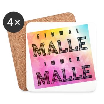 Einmal Malle Immer Mallorca - Untersetzer (4er-Set) - Weiß - Vorne
