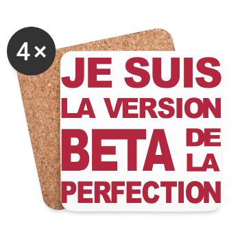 version beta perfection - Dessous de verre (lot de 4) - blanc - Devant