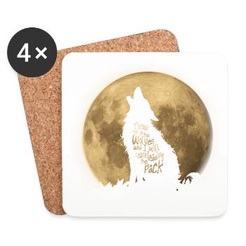 Throw me to the Wolves - Untersetzer (4er-Set) - Weiß - Vorne