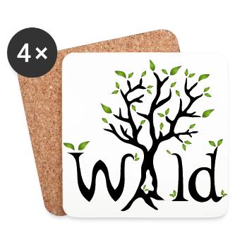 Wald Baum Natur Laub Geschenke Laub Blätter - Untersetzer (4er-Set) - Weiß - Vorne
