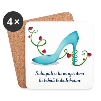 blockedName - Dessous de verre (lot de 4) - blanc - Devant