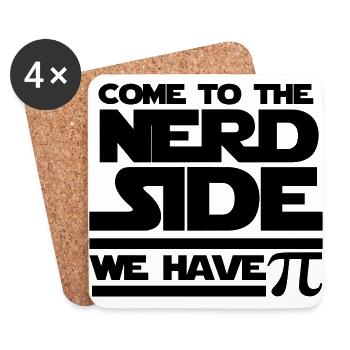 Come to the nerd side - Coasters (set of 4) - white - Front