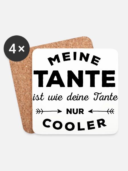 Meine Tante - Untersetzer (4er-Set) - Weiß