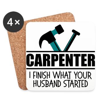 Carpenter finish what - Coasters (set of 4) - white - Front