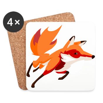 Fuchs - Untersetzer (4er-Set) - Weiß - Vorne