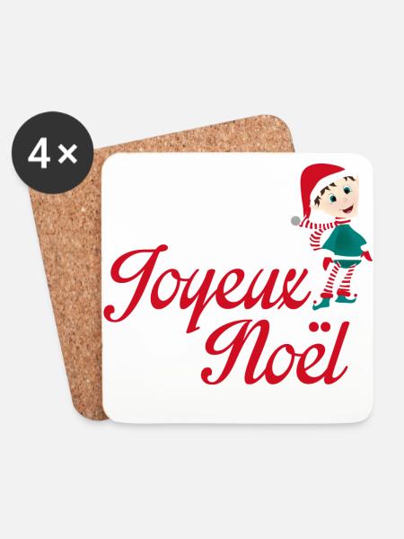 merry christmas leprechaun - Coasters (set of 4) - white