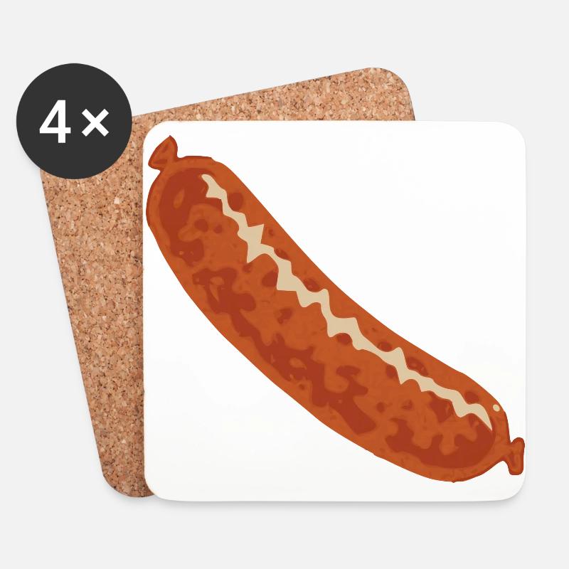 sausage - Coasters (set of 4) - white