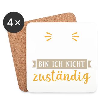 Für Pillepalle bin ich nicht zuständig - Untersetzer (4er-Set) - Weiß - Vorne