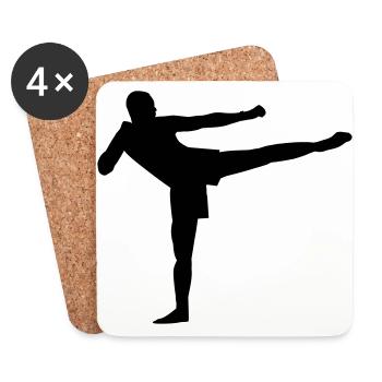 Kickboxer - Coasters (set of 4) - white - Front