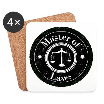 Master of Laws logo patch - Coasters (set of 4) - white - Front