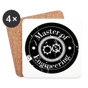 Master of Engineering Logo Patch - Untersetzer (4er-Set) - Weiß - Vorne