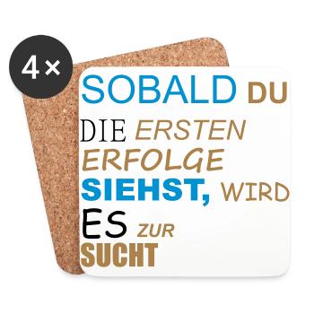 Motivation - Untersetzer (4er-Set) - Weiß - Vorne