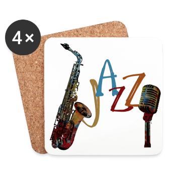 Jazz - Dessous de verre (lot de 4) - blanc - Devant