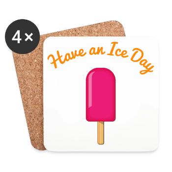 Jour de glace - Dessous de verre (lot de 4) - blanc - Devant