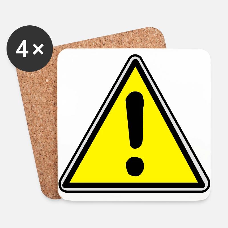 Attention - Untersetzer (4er-Set) - Weiß