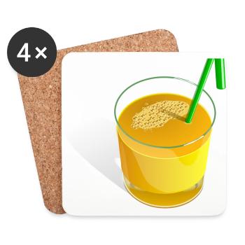 Orange Juice Saft - Untersetzer (4er-Set) - Weiß - Vorne