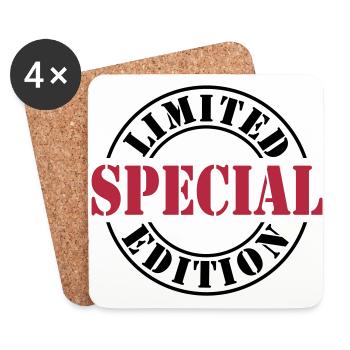 limited edition special 2ke - Coasters (set of 4) - white - Front
