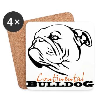Continental Bulldog - Untersetzer (4er-Set) - Weiß - Vorne