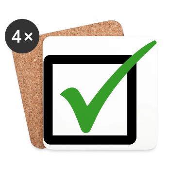 Ticked Off / Hook / Right 2c - Coasters (set of 4) - white - Front