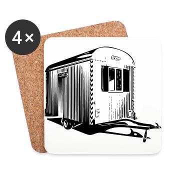 Mobile Home - Coasters (set of 4) - white - Front