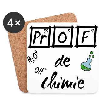 Je suis prof de chimie ballon - Untersetzer (4er-Set) - Weiß - Vorne