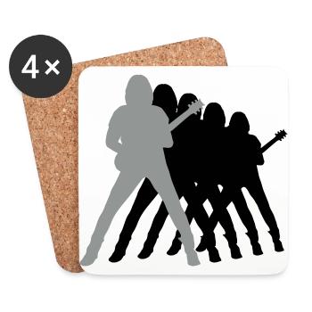 guitarist - Coasters (set of 4) - white - Front