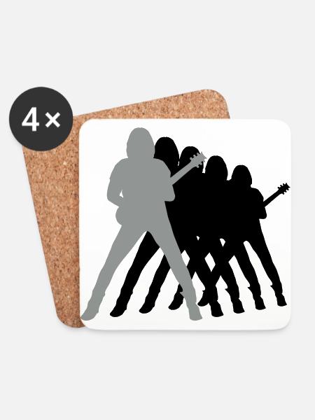 guitarist - Coasters (set of 4) - white